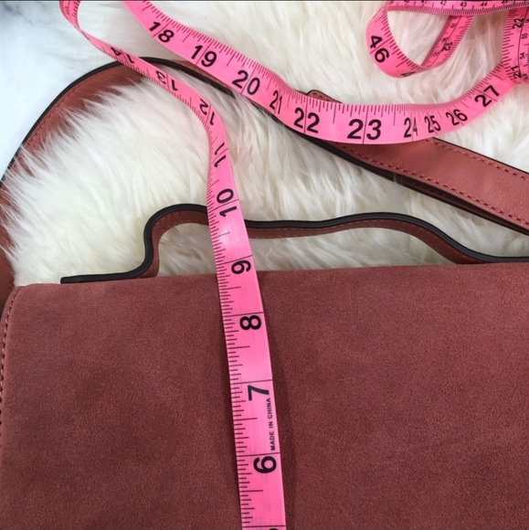 LOEFFLER RANDALL Suede & Leather Satchel Hand bag In Dusty Rose Pink - Picture 14 of 14